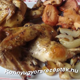 Birsalmával sült csirke Birsalmával sült csirke