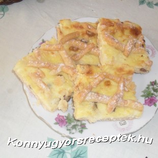 Rácsos túrós lepény gluténmentesen