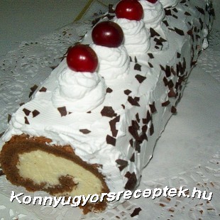 Csokoládés -kókuszkrémes tekercs Csokoládés -kókuszkrémes tekercs