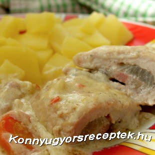 Szalonnás karaj mártásban Szalonnás karaj mártásban