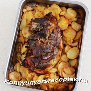 Narancsmázas-fűszeres csülök krumplival