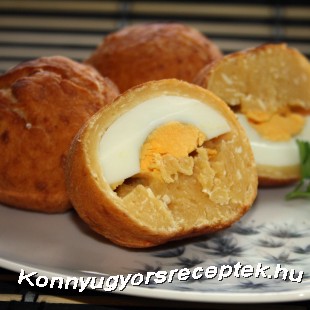 Kemény tojás tésztában sütve
