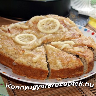 Tésztatorta (citromos-mandulás)