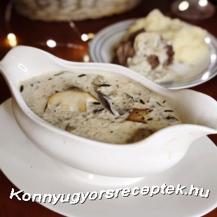 Konyakos gombás gravy Picipirostól Konyakos gombás gravy Picipirostól
