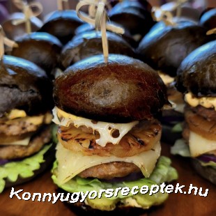 Fekete minihamburgerek Picipirostól Fekete minihamburgerek Picipirostól