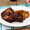 Tárcsán sült  barbecue oldalas