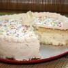 Tejszínes túrótorta krémmel megkenve
