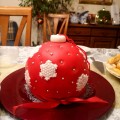 Karácsonyfa gömb torta